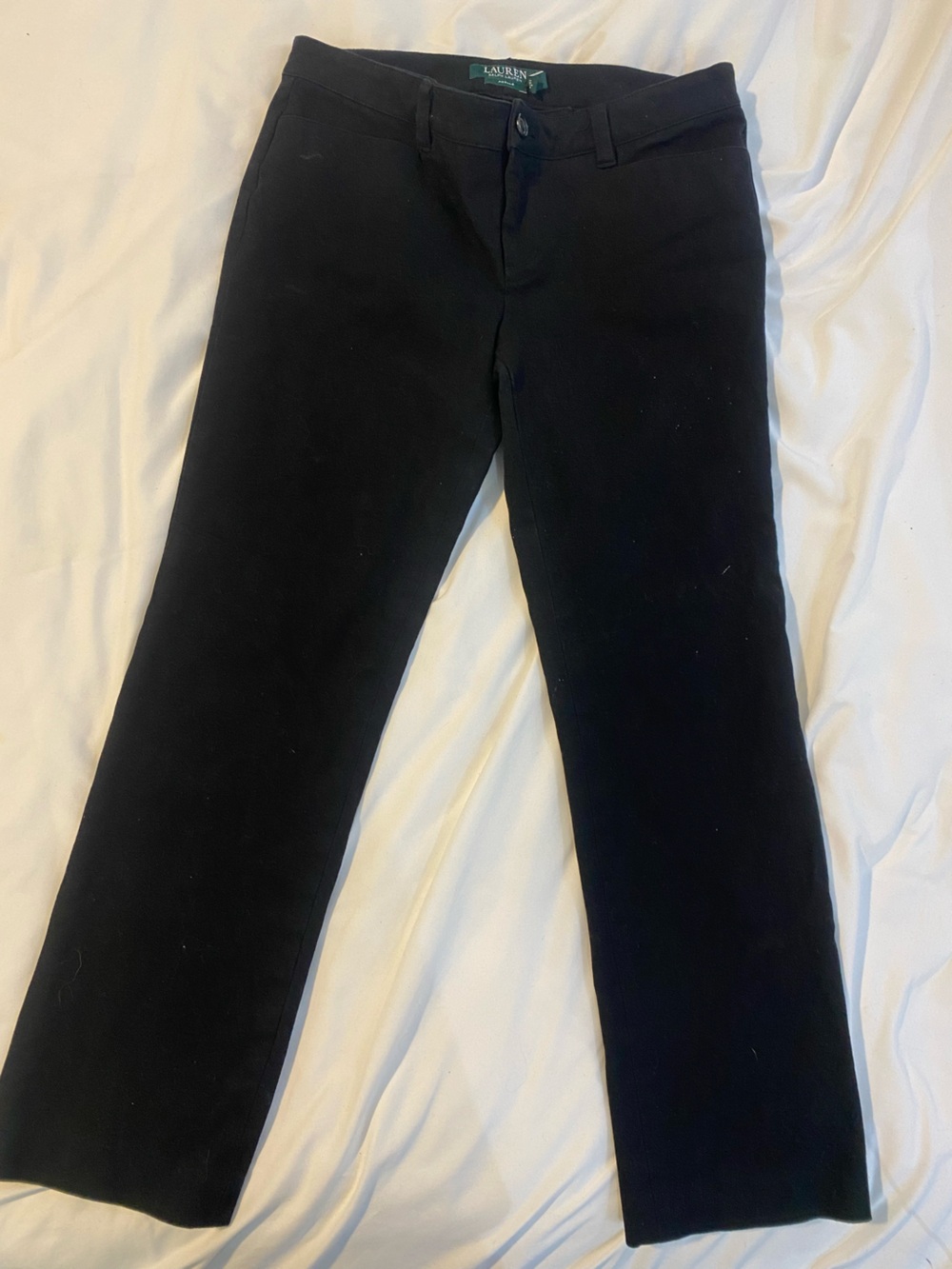 Ralph Lauren Black High-Rise Slim Pants